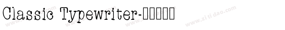 Classic Typewriter字体转换